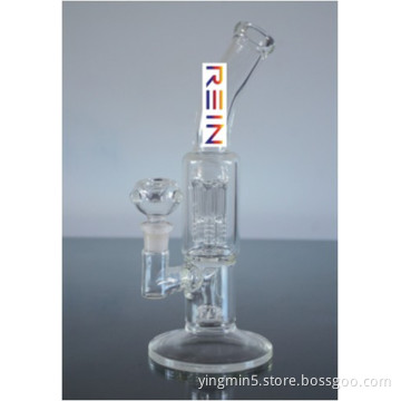 Glass Pipe Oil Rig Glass Pipe Glass Smoking Pipe with 1 Perc 10 Inches High (GB-012)